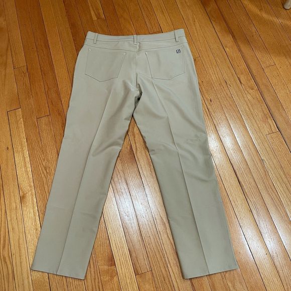 FootJoy FJ Athletic Fit Mens Golf Pants Size 35x30 Performance Chino Flat Front - Picture 11 of 12